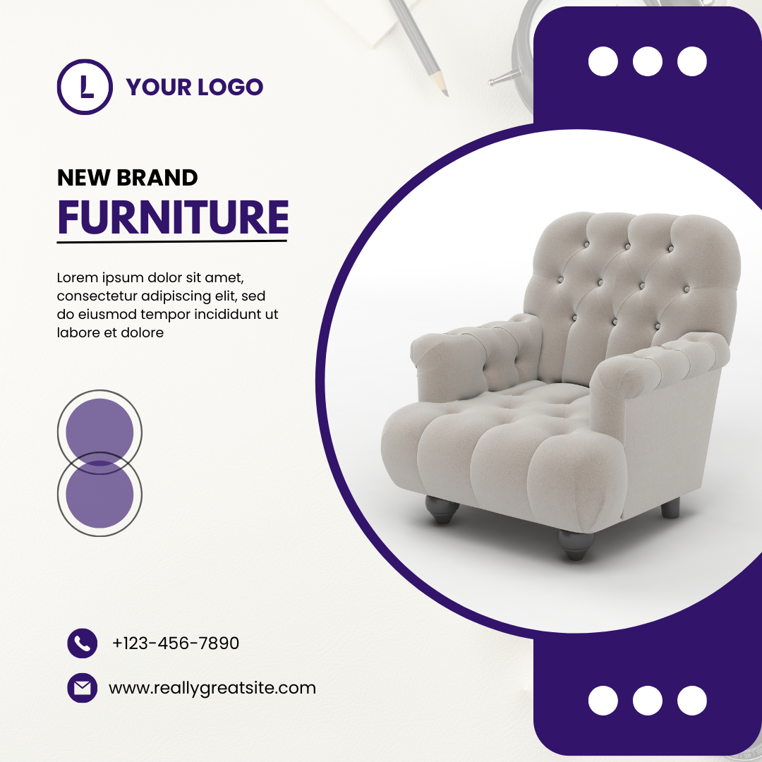 Modern 1-Seater Sofa – Compact Single Lounge Chair